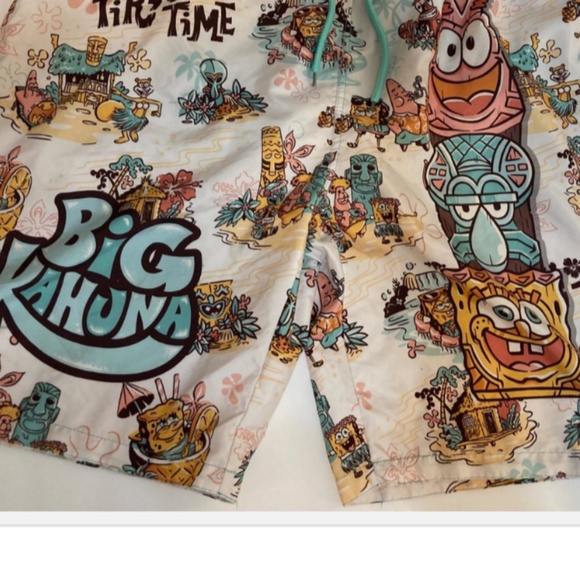 Mens swim trunks swimsuit sponge Bob nickelodeon - Picture 1 of 6
